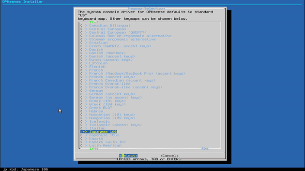opnsense-keymap-selection